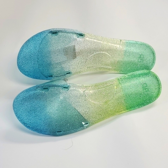🆕️ 🔥 5$ whit a bundel 🔥 Jelly Slide Sandal, L and XL in Blue Turquoise Ombre - Picture 5 of 6